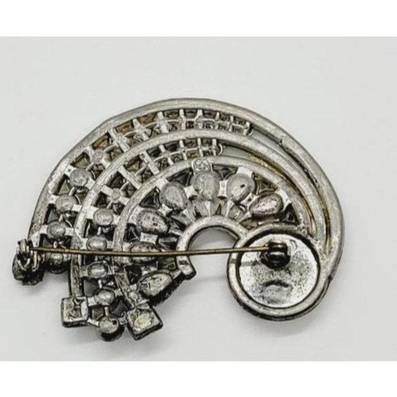 Vintage Large Statement Rainbow style Crystal Rainbow Brooch Pin - Picture 5 of 5